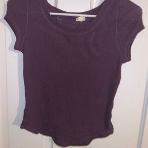 Garage dark maroon tight fit shirt